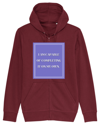 i am capable of completing it on my  own Burgundy