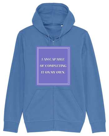 i am capable of completing it on my  own Bright Blue