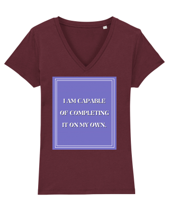 i am capable of completing it on my  own Burgundy