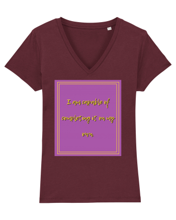 i am capable of completing it on my  own2 Burgundy