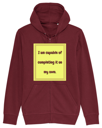 i am capable of completing it on my  own3 Burgundy