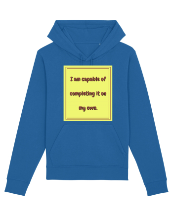 i am capable of completing it on my  own3 Royal Blue