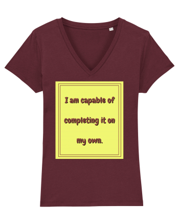 i am capable of completing it on my  own3 Burgundy