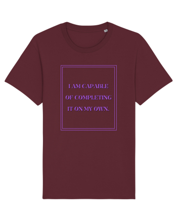 i am capable of completing it on my  own4 Burgundy