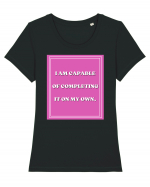 i am capable of completing it on my  own5 Tricou mânecă scurtă guler larg fitted Damă Expresser