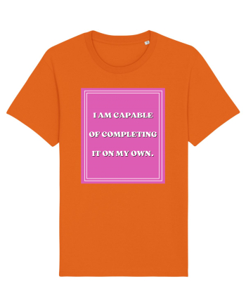i am capable of completing it on my  own5 Bright Orange