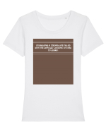 i am capable of completing it on my  own5 Tricou mânecă scurtă guler larg fitted Damă Expresser