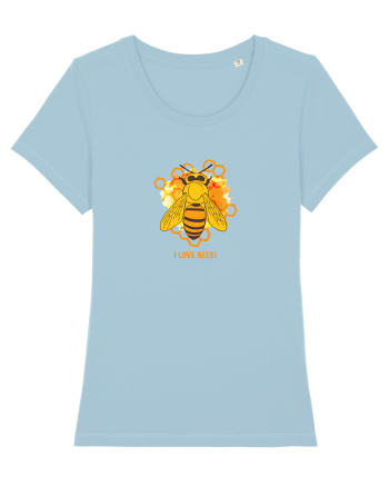 I love bees Sky Blue