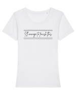 i ll manage to finish this Tricou mânecă scurtă guler larg fitted Damă Expresser