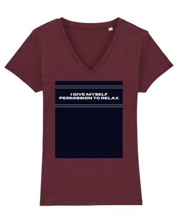 i give myself permission to relax2 Burgundy