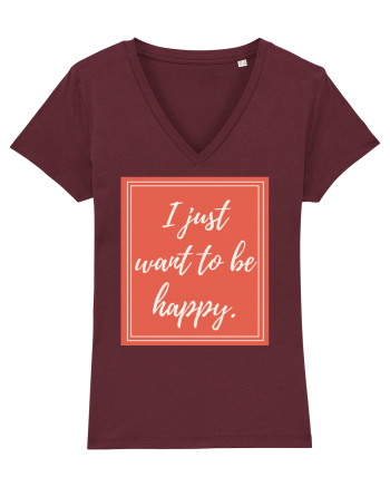 i just want to be happy7 Burgundy