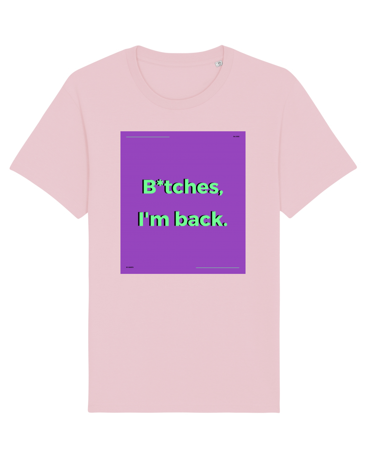 Tricou mânecă scurtă Unisex Rocker Cotton Pink