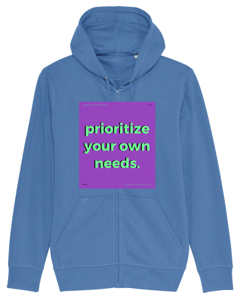 prioritize your own needs Bright Blue