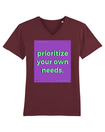 prioritize your own needs Burgundy