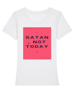 satan not today3 Tricou mânecă scurtă guler larg fitted Damă Expresser