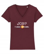 Bitcoin owner Tricou mânecă scurtă guler V Damă Evoker