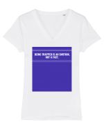 being trapped is an emotion not a fact2 Tricou mânecă scurtă guler V Damă Evoker
