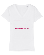 nothing to do3 Tricou mânecă scurtă guler V Damă Evoker