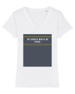 my growth makes me proud2 Tricou mânecă scurtă guler V Damă Evoker