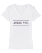 being trapped is an emotion not a fact3 Tricou mânecă scurtă guler V Damă Evoker