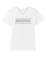 being trapped is an emotion not a fact3 Tricou mânecă scurtă guler V Bărbat Presenter
