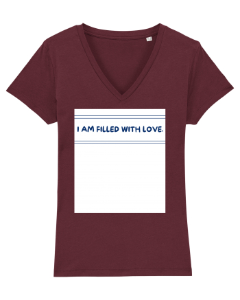 i am filled with love Burgundy