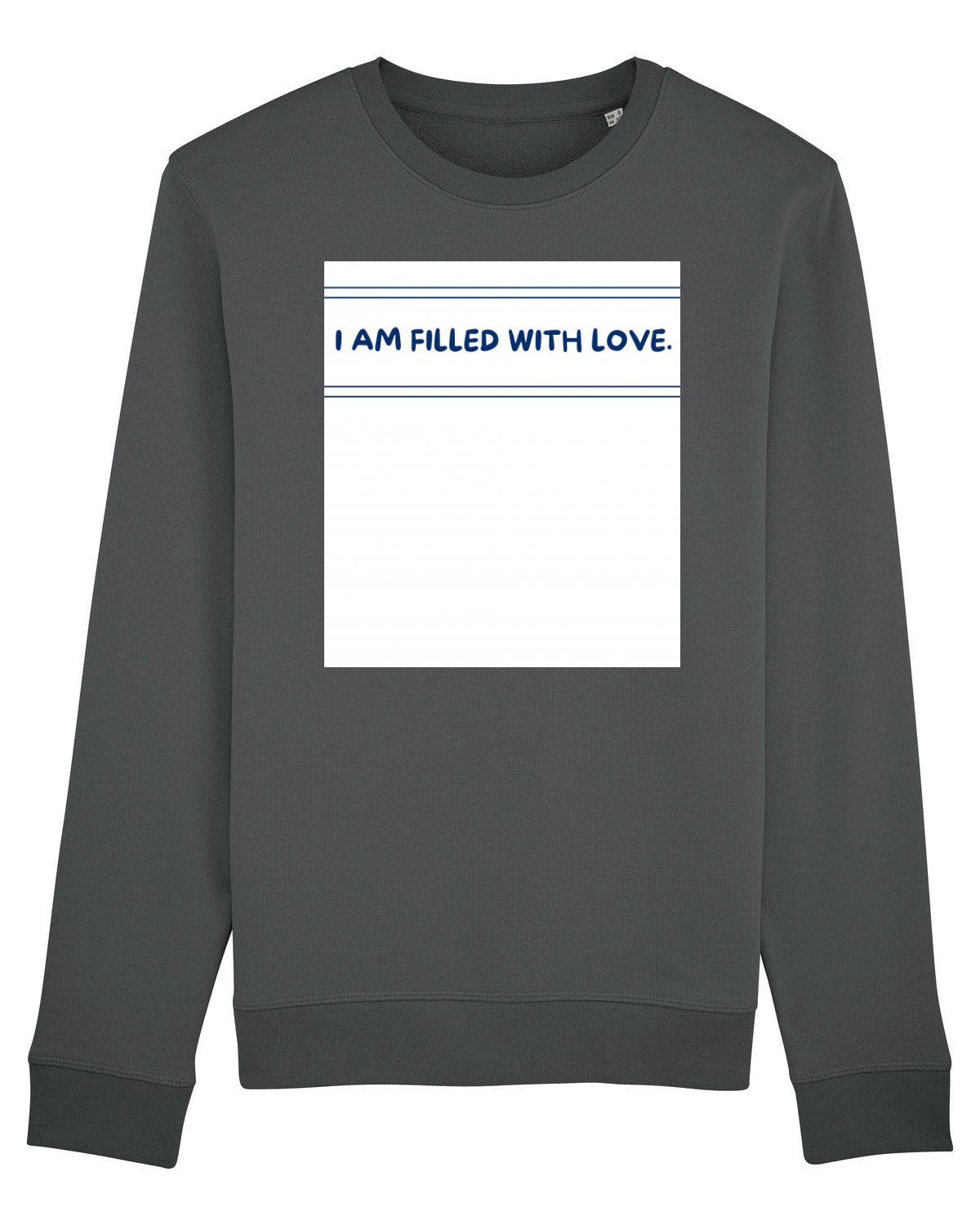 Bluză mânecă lungă Unisex Rise Anthracite