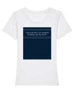 i have faith that i can accomplish everything2 Tricou mânecă scurtă guler larg fitted Damă Expresser
