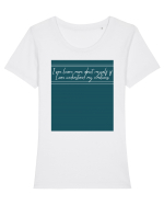 ii can learn more about myself if i can understand my emotions Tricou mânecă scurtă guler larg fitted Damă Expresser