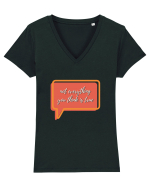 not everything you think is true2 Tricou mânecă scurtă guler V Damă Evoker