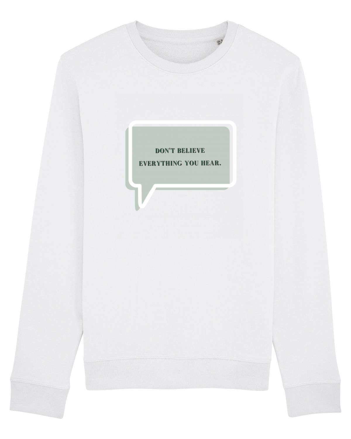 Bluză mânecă lungă Unisex Rise White