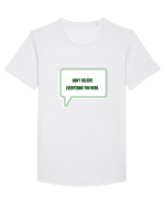 don t believe everything you hear3 Tricou mânecă scurtă guler larg Bărbat Skater
