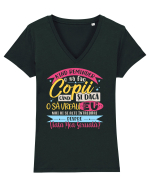 Kind reminder pentru gura lumii Tricou mânecă scurtă guler V Damă Evoker