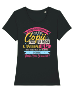 Kind reminder pentru gura lumii Tricou mânecă scurtă guler larg fitted Damă Expresser