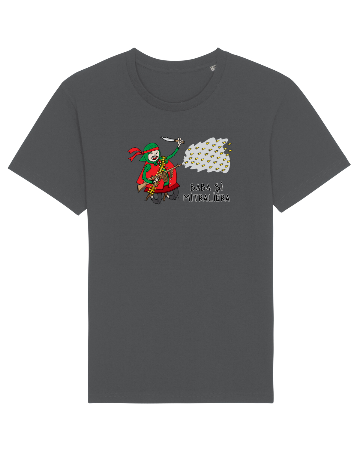 Tricou mânecă scurtă Unisex Rocker Anthracite