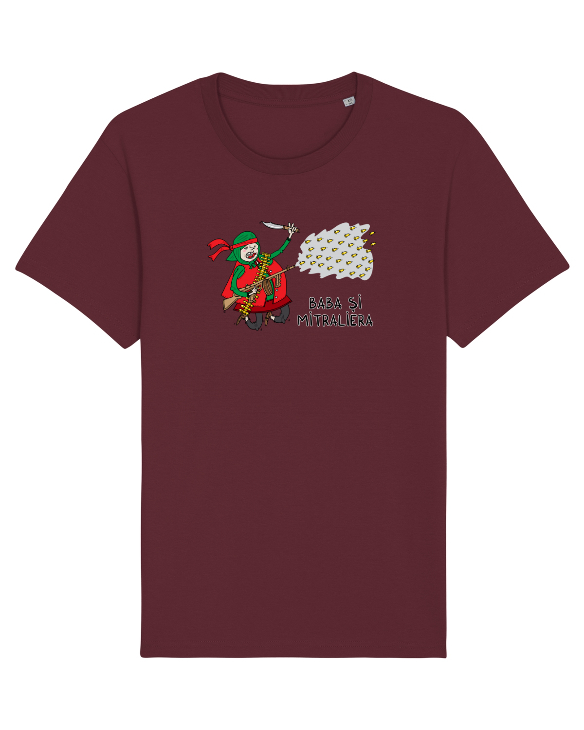 Tricou mânecă scurtă Unisex Rocker Burgundy
