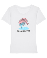 Brain freeze Tricou mânecă scurtă guler larg fitted Damă Expresser