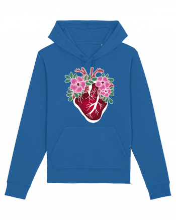 Valentine's Love Heart Flowers Royal Blue