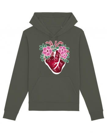 Valentine's Love Heart Flowers Khaki