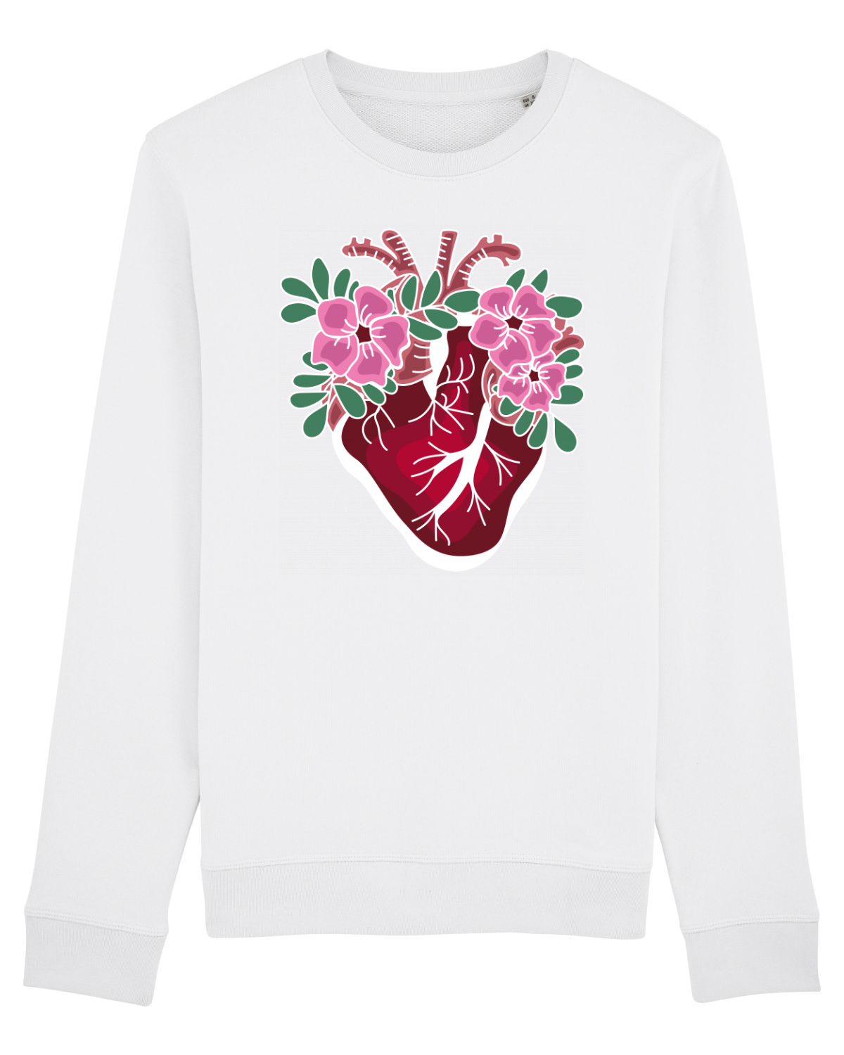 Bluză mânecă lungă Unisex Rise White