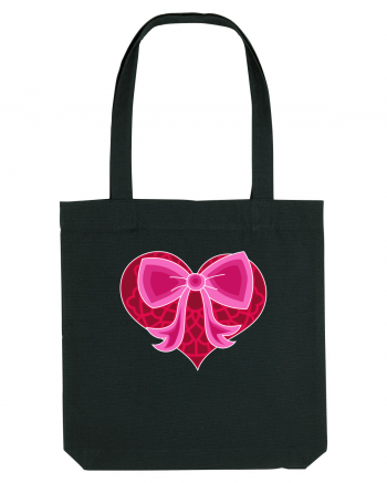 Valentine's Love Heart Bow Black