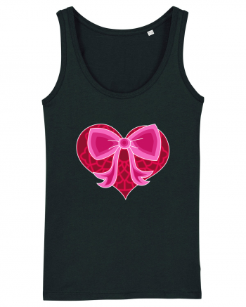 Valentine's Love Heart Bow Black