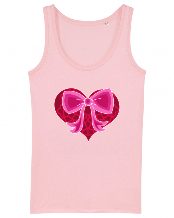 Valentine's Love Heart Bow Cotton Pink