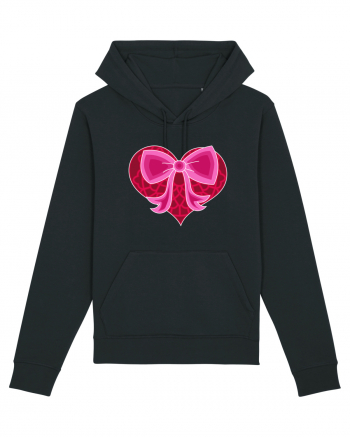 Valentine's Love Heart Bow Black