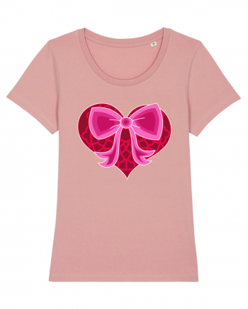 Valentine's Love Heart Bow Canyon Pink