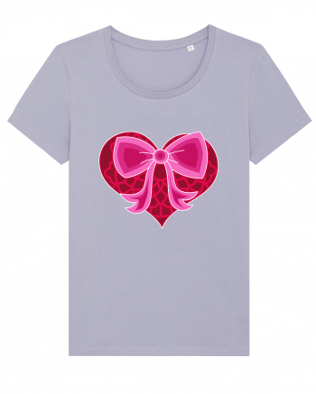 Valentine's Love Heart Bow Lavender