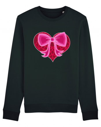 Valentine's Love Heart Bow Black