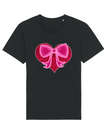 Valentine's Love Heart Bow Black