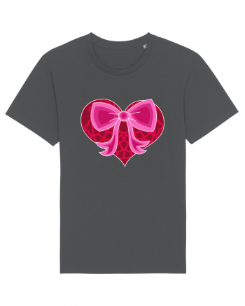 Valentine's Love Heart Bow Anthracite