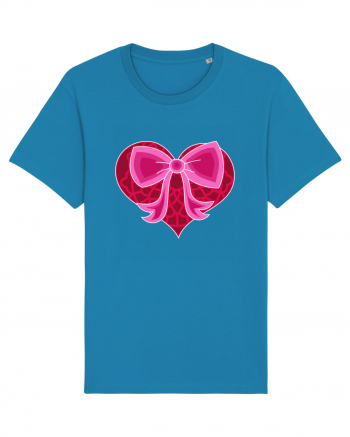 Valentine's Love Heart Bow Azur